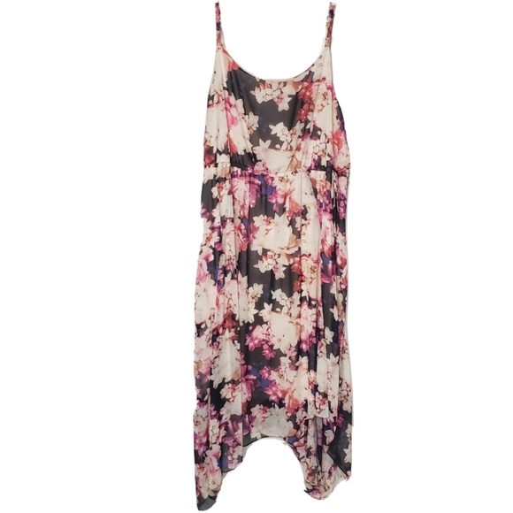 Lane Bryant maxi dress floral pink size 26 28 - Picture 2 of 6